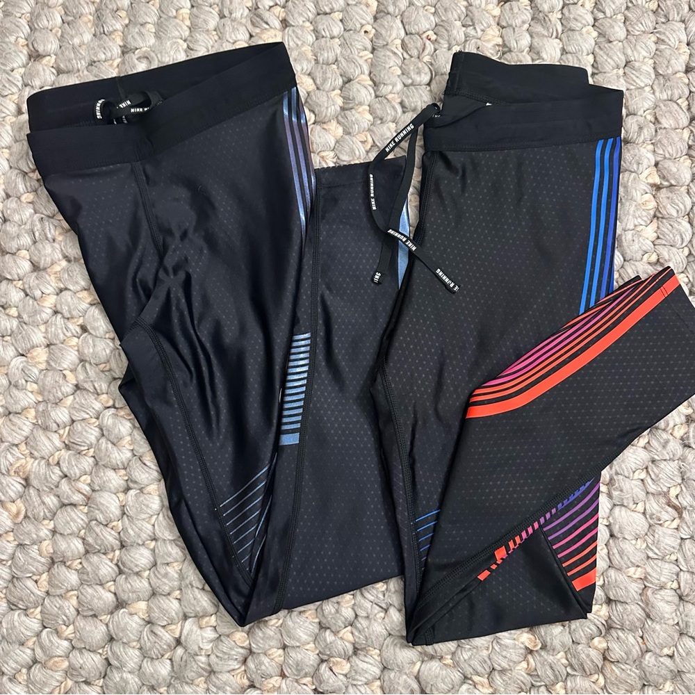 Nike Dri Fit‎ Running Cyclist Gym Pants Stretch Womens Sz XS bundle of 2